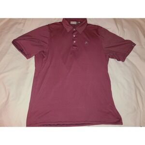 KJUS Mens Golf Polo Shirt Red Stripe UPF 50 Performance Short Sleeve Size 52L